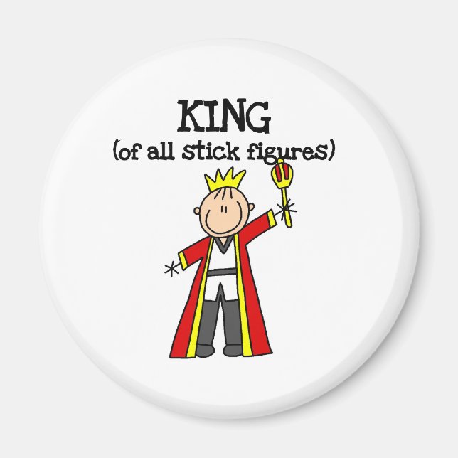 Íman King of Stick Figures (Frente)
