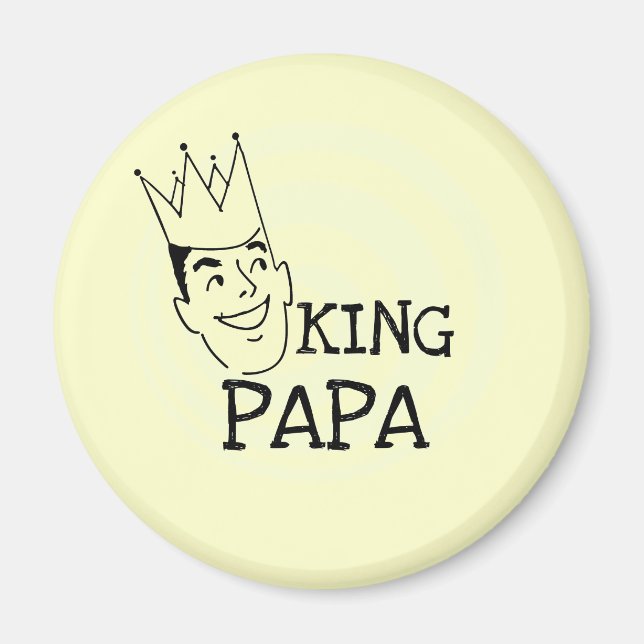 Íman King Papa T-shirts e presentes (Frente)