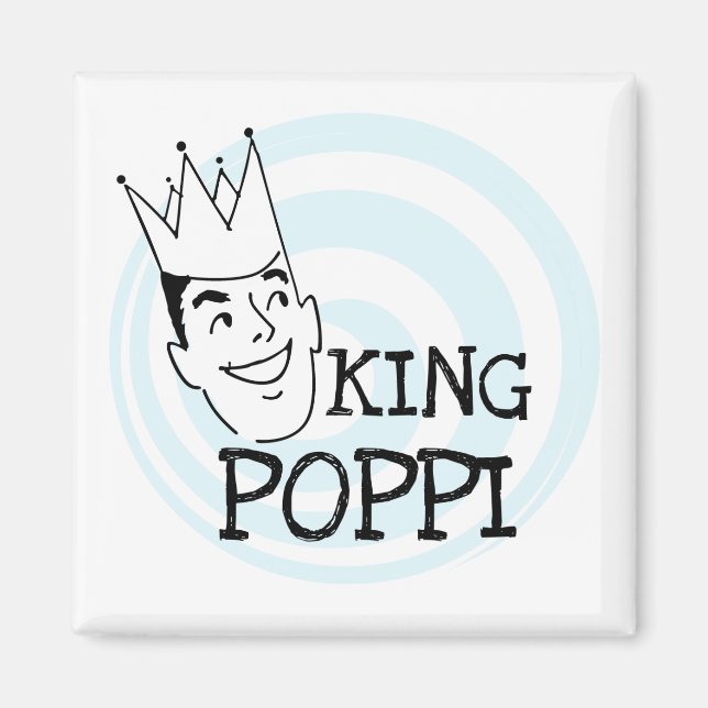 Íman King Poppi T-shirts e presentes (Frente)