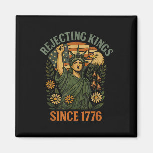 Íman Kings 1776 Foxglove Daisy Tulip Flowers Bald Eagle