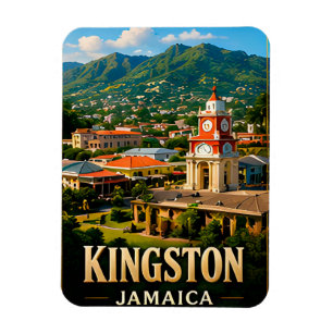 Íman Kingston Jamaica Montanhas Azuis Viagem Souvenir