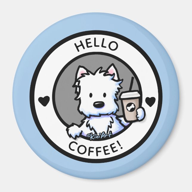 Íman KiniArt Café Westie (Frente)
