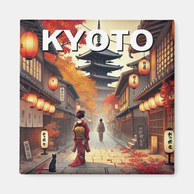 Íman Kioto Japão - Viagem Yasaka Shrine Autumn (Frente)