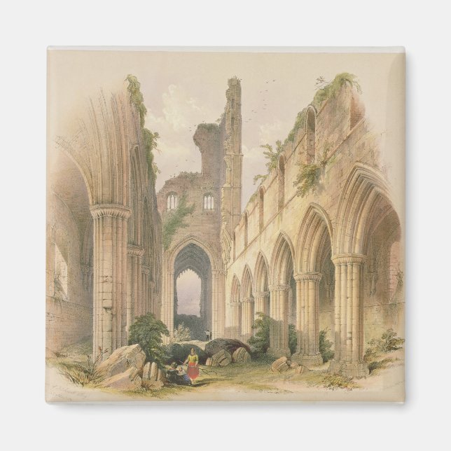 Íman Kirkstall Abbey, o Nave e o Coro, de 'A Lua' (Frente)