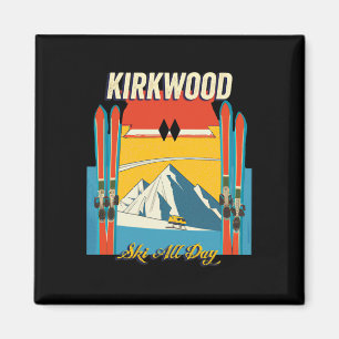 Íman Kirkwood Califórnia Esquiar o Dia Inteiro - Retro 