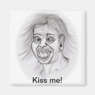 Íman Kiss me! - Bleistiftzeichnung