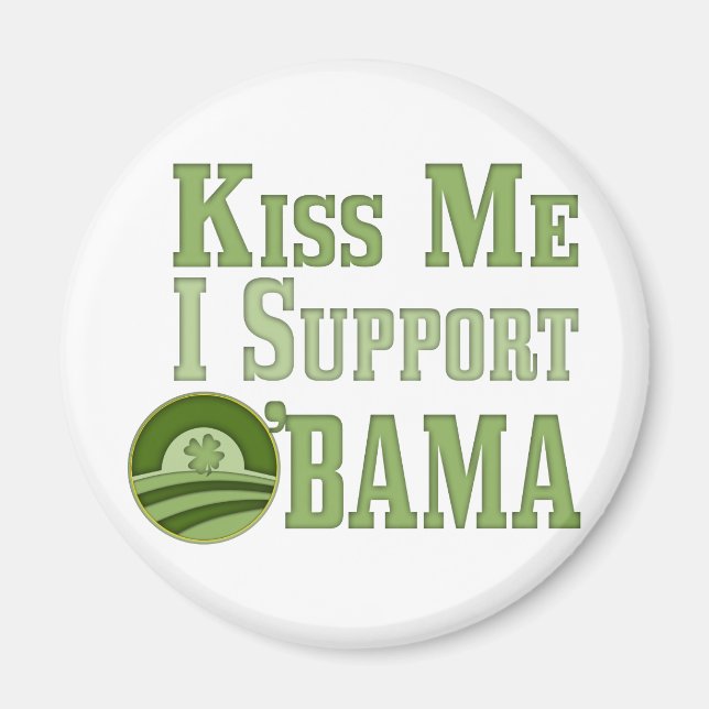 Íman Kiss Me Irish Obama (Frente)