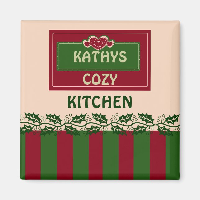 ÍMAN KITCHEN MAGNET PESSOAL, ADICIONE O SEU NOME (Frente)