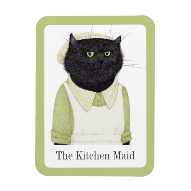 Íman KITCHEN MAID CAT 3x4 Magnet Flexível + Texto (Vertical)