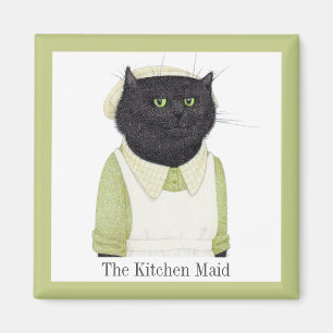 Íman KITCHEN MAID CAT Magnet + Texto
