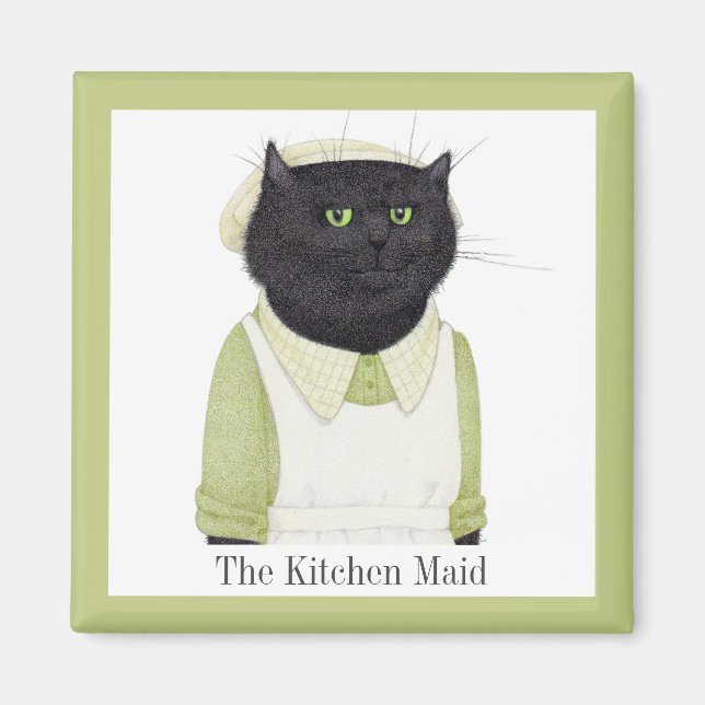 Íman KITCHEN MAID CAT Magnet + Texto (Frente)