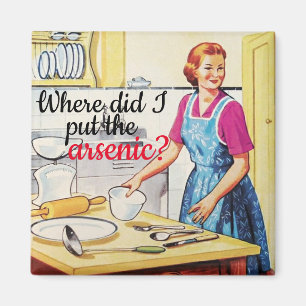 Íman Kitsch de 1950 é Vintage Murderous Housewiwet