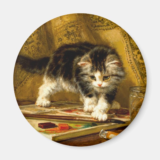 Íman Kitten com pintura e escovas (Frente)