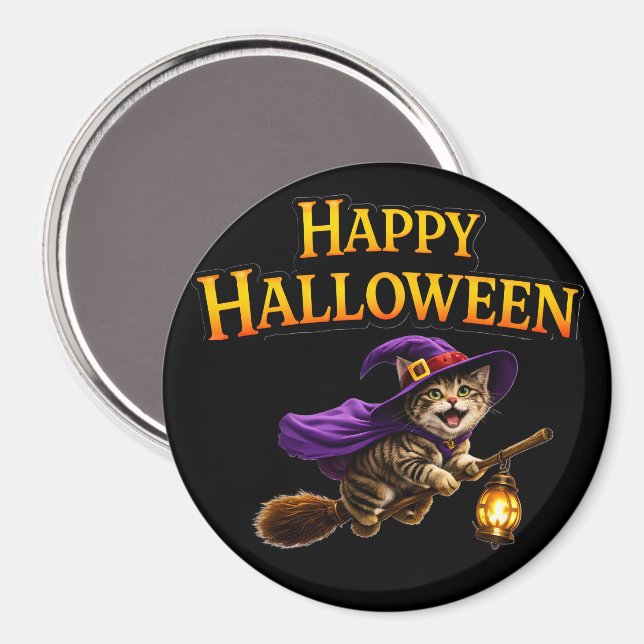 Íman Kitten happy Halloween magnet (Front/Back)