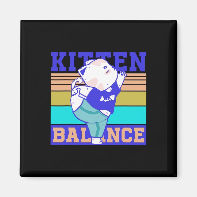 Íman Kitten Lance Yoga Espiritual Gato Fofo Animais Ani (Frente)