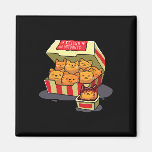 Íman Kitten Nuggets Comida Pun Gato Pover Gift Galinha