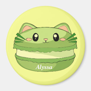 Íman Kitty Cat Matcha Macaron