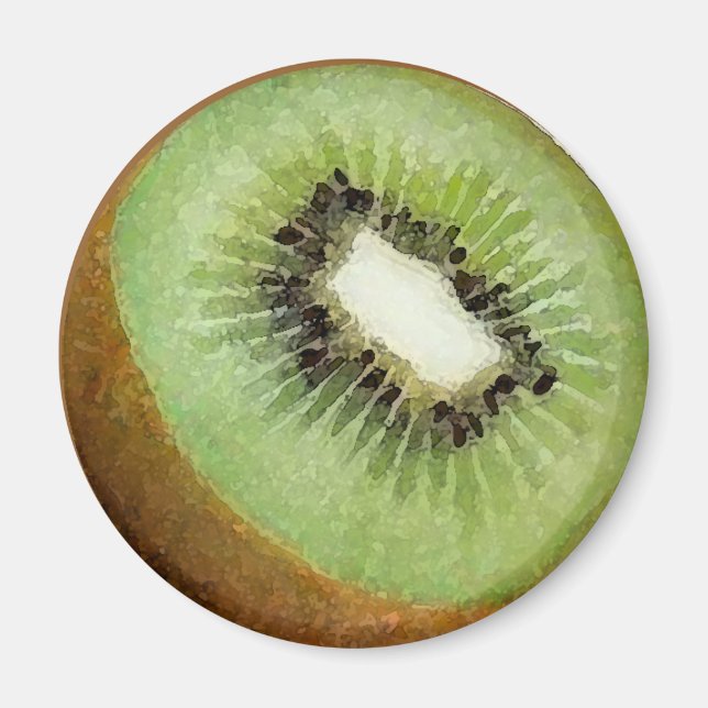 Íman Kiwi Fruta Watercolor - Magnet (Frente)