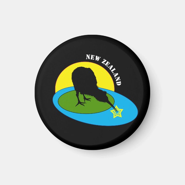 Íman Kiwi - Viagem de aves e machos da Nova Zelândia (í (Frente)