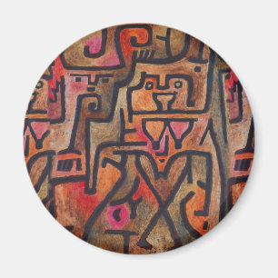 Íman Klee Abstrato Vermelho Expressionista Abstrato Nat
