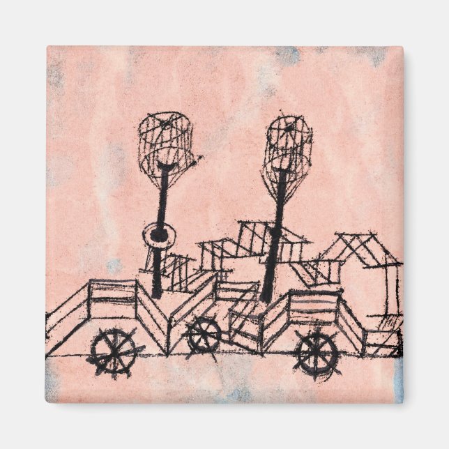 Íman Klee - Velha Steamboat, abstrato art (Frente)