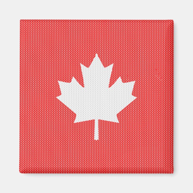Íman Knit Style Maple Leaf Knitting Motif (Frente)