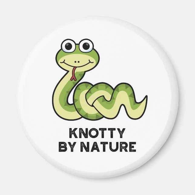 Íman Knotty Por Nature Engraçado Cobra Pun (Frente)