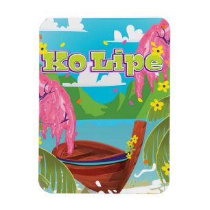 Íman Ko Lipe poster de viagens arte.