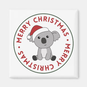 Íman Koala Christmas Snow Winter Animais Koalas Magnet