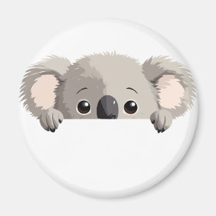 Íman Koala Peeking Bonito E Engraçado Cartografia Anima
