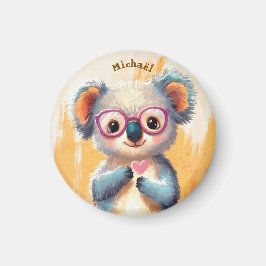 Íman Koala Valentine's Day Heart Badge Kids School