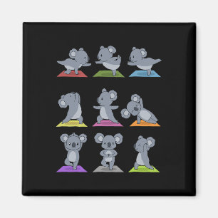 Íman Koala Yoga Koalas Engraçados Em Poses De Yoga Cami