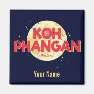 Íman Koh Phangan com a ilha de colheita de lua Tailândi