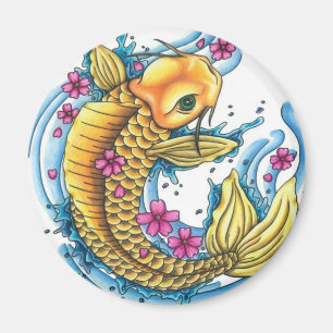 Íman Koi com o grande ímã das flores de cerejeira