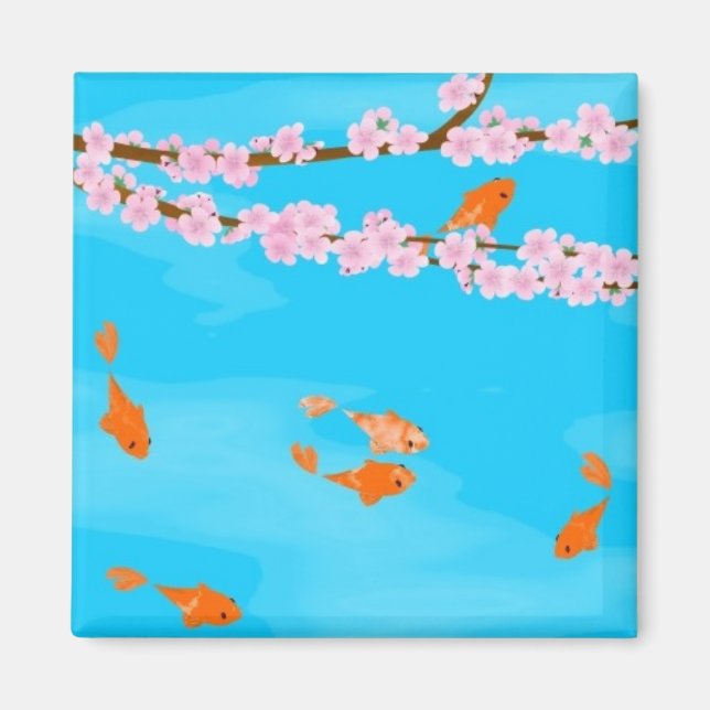 Íman Koi e Sakura Magnet (Frente)