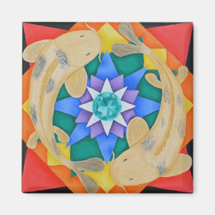 Íman Koi Fish e Lotus Magnet