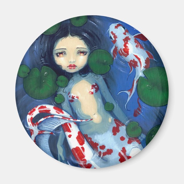 Íman "Koi Pond Mermaid" Magnet (Frente)