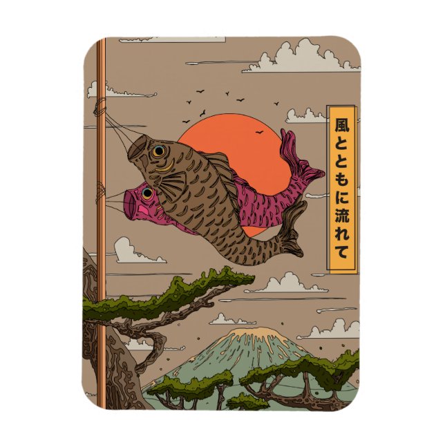 Íman Koinobori Flui com o Vento (Vertical)