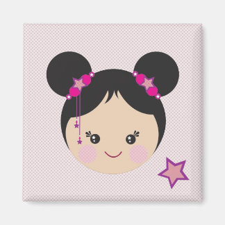 Íman Kokeshi com Buns Pin