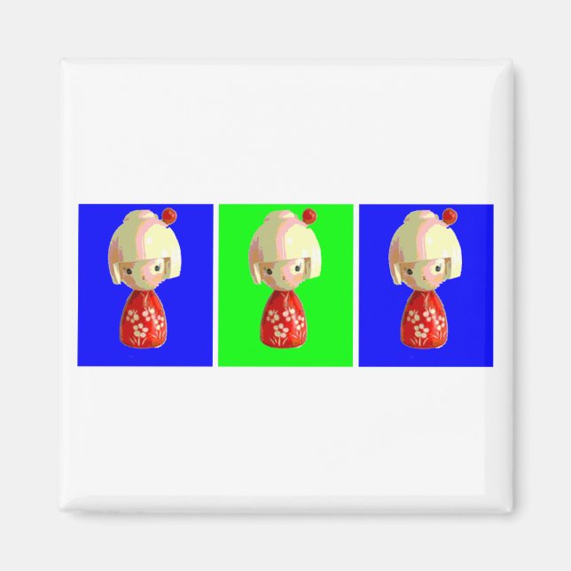 Íman Kokeshi Trio Magnet (Frente)