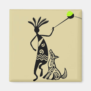 Íman Kokopelli e cão