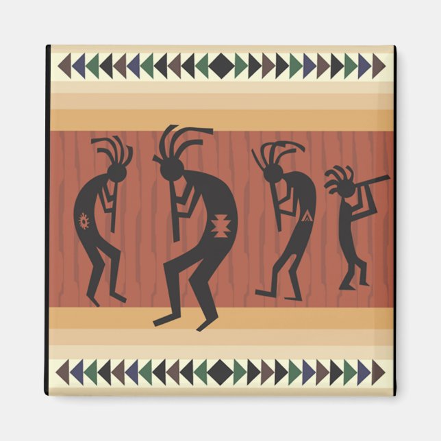 Íman Kokopelli Tribal Design (Frente)