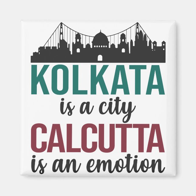 Íman Kolkata é uma cidade Calcutá é uma emoção bengali (Frente)