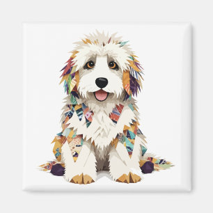 Íman Komondor Reproduzindo Um Adorável E Divertido Anim