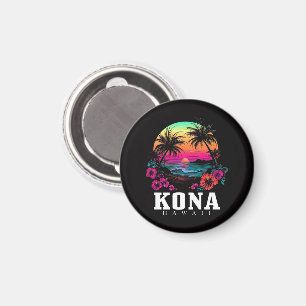 Íman Kona Havaí Flor de Hibisco Havaiano Surfista