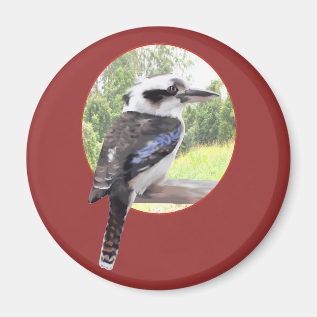 Íman Kookaburra em Círculo (Frente)