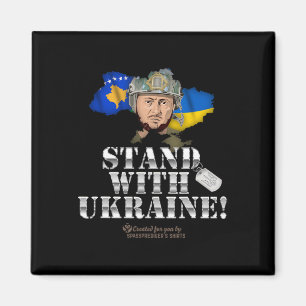 Íman Kosovo Apoia a Ucrânia Volodymyr Zelenskyy Bandeir