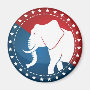 Íman Kozzi-illustrated-image-of-a-elephant-badge-5000x5