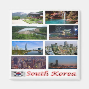 Íman KR - Coreia do Sul - Mosaico - Colagem