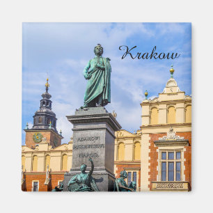 Íman Krakow, um monumento de Mickiewicz, Polônia, ím